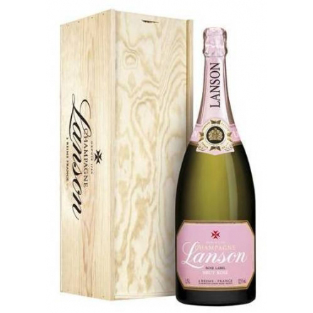 Buy & Send Lanson Rose Brut NV Champagne Magnum (1.5 litre)-Wooden Boxed